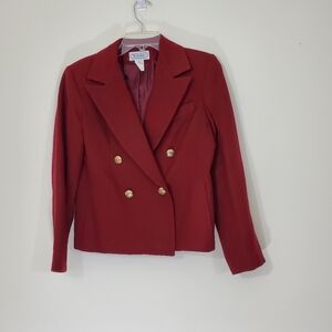 Bridgewater Vintage Maroon Wool Jacket, Size 4